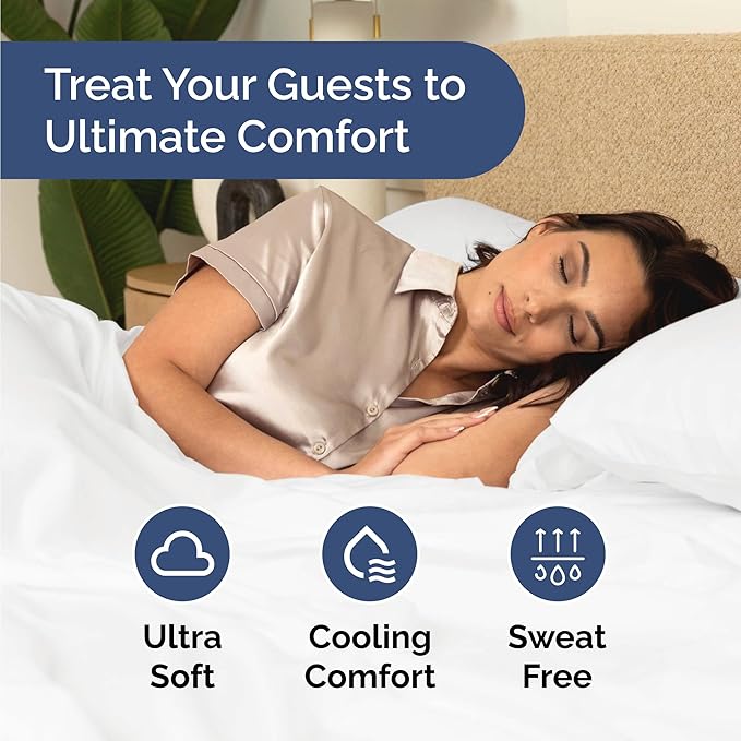 Bulk Case Pack of 12 Sheet Sets - (12) Complete Sheet Sets - Bulk Cal King Bedding - Wholesale Case Pack for Hotels, Spa & Airbnbs - Deep Pocket & Wrinkle Free - Cooling & Breathable - Cal King, White