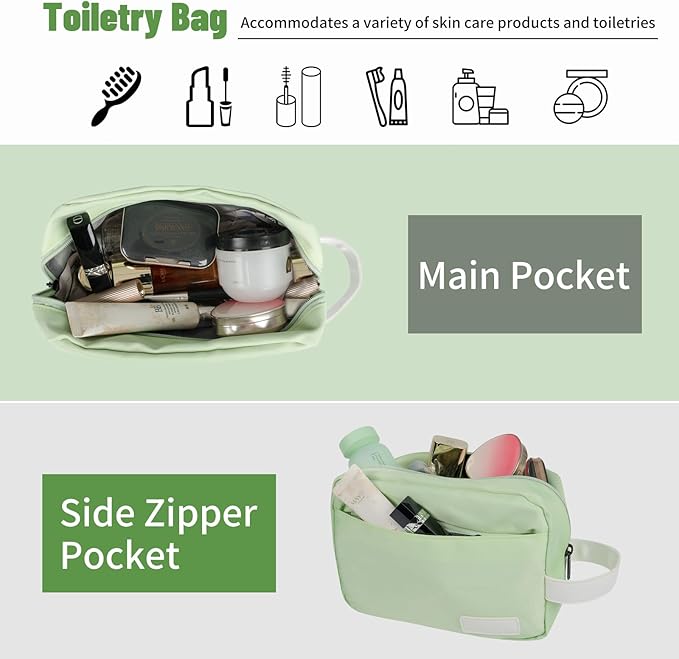 5-Piece Lightweight Luggage with Backpack Sets, ABS+PC Hard Shell Suitcase with TSA Lock & YKK Zipper (Avocado Green, 20in/24in/28in/BP/TB)