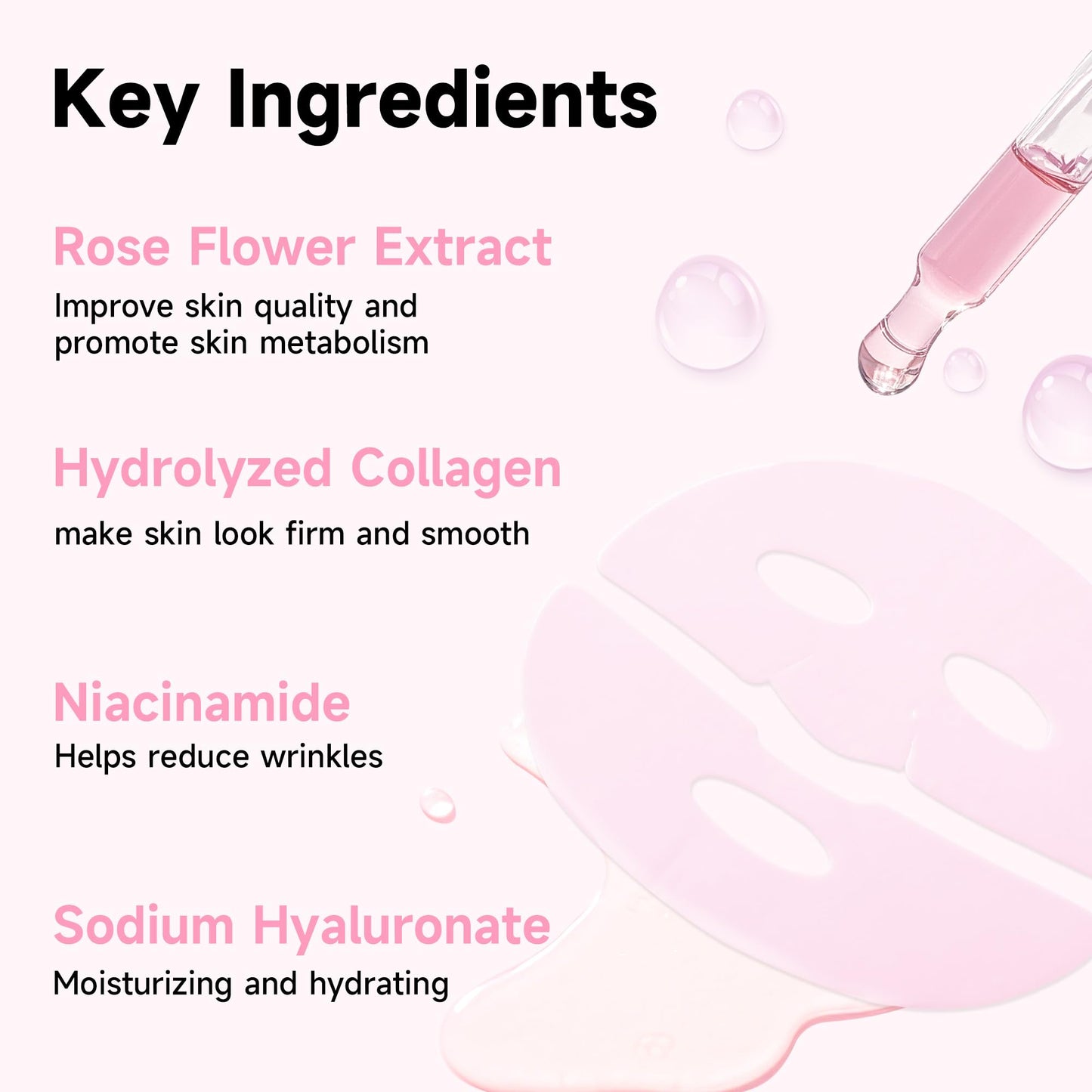 TARVY Collagen Jelly Gel Mask | Hydrating Overnight Hydrogel Mask | Face Masks Skincare for Glass Glow Skin- Elasticity, Hydrating, Firming and Moisturizing, 28gx6ea