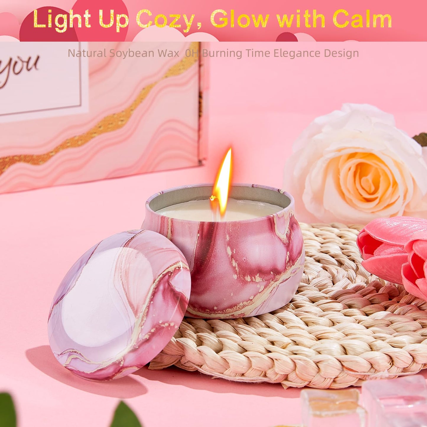 LuckyBundle Birthday Gifts for Women - Luxury Self Care Gift Basket for Her, Mom, Sister, Bestied Coworker - Unique Spa Care Package with Flannel Blanket - Ideal for Mother's Day, Get Well Soon