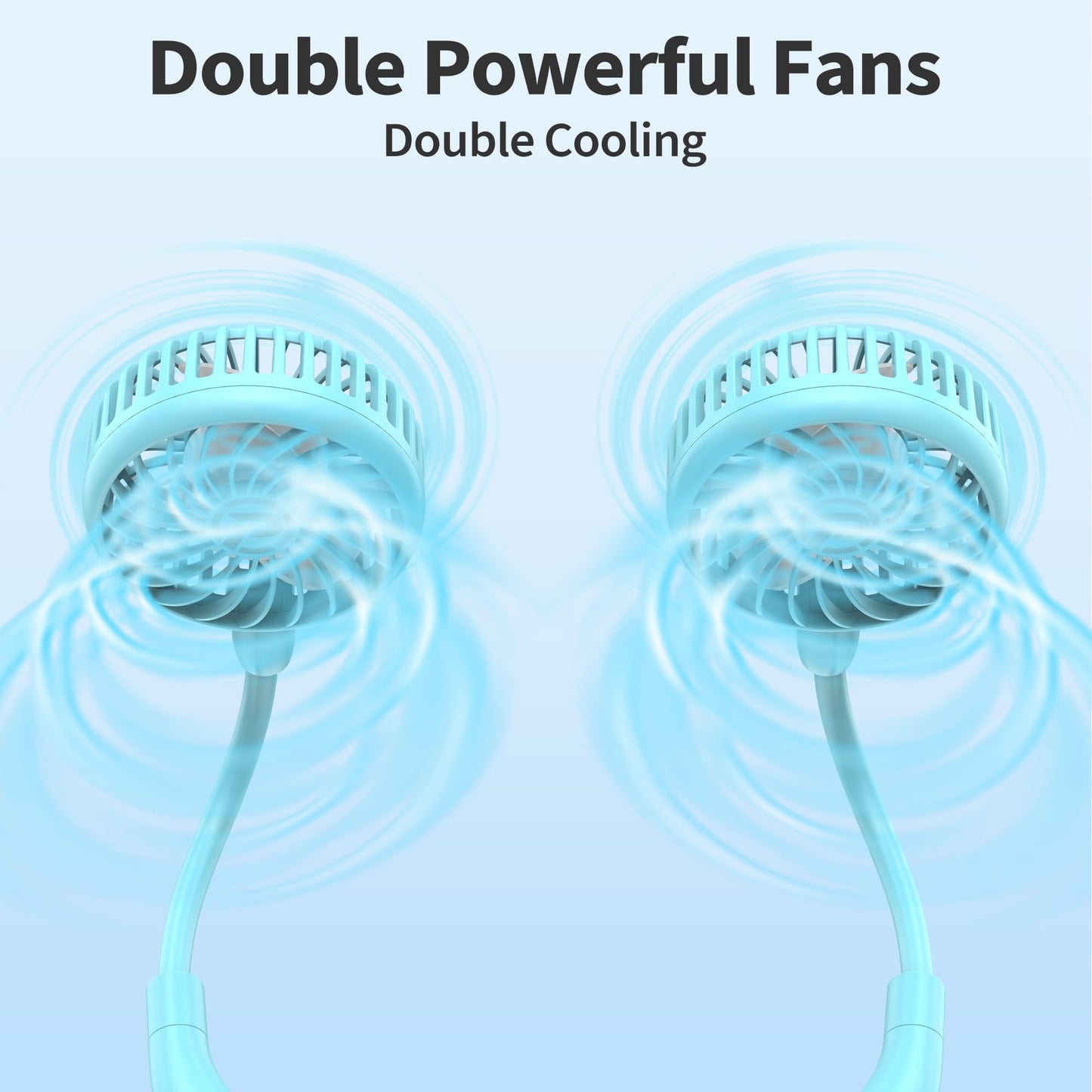 PANERGY Portable Neck Fan Rechargeable Hand Free Personal Fan Mini Wearable Battery Operated USB Fan for Men Women Kids Sport Work Travel