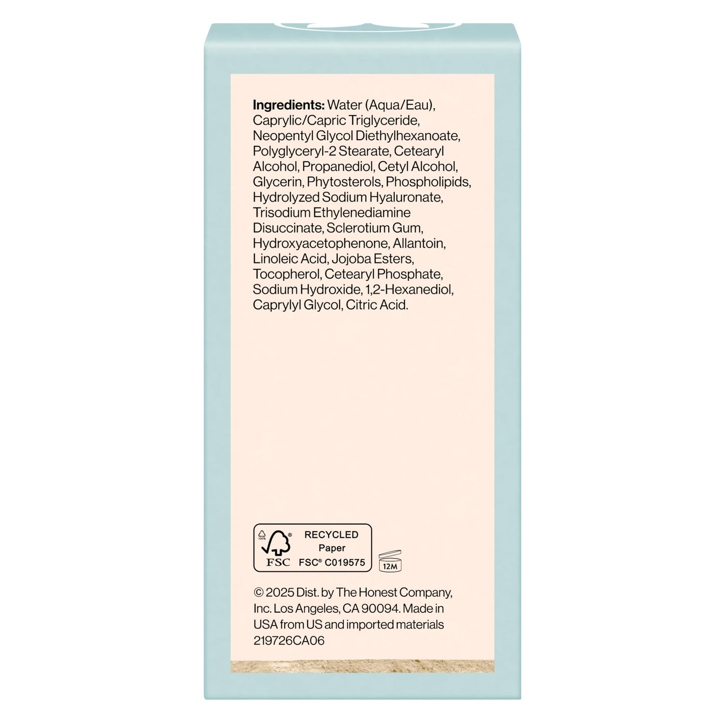 Honest Beauty Sensitive Skin Daily Calm Lightweight Moisturizer | Reduces Redness, Hydrates, + Calms Skin | Hypoallergenic, Fragrance Free, Vegan | 1.7 fl oz