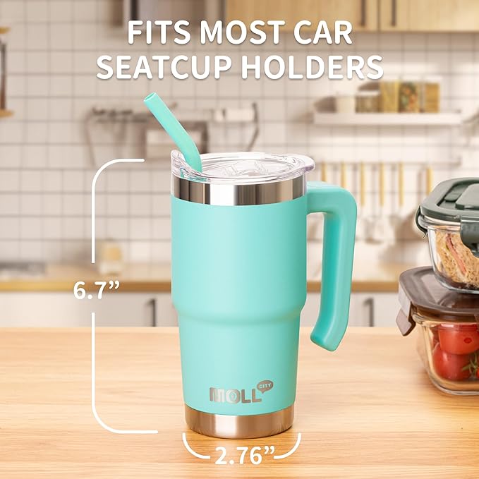 16 oz Tumbler Stainless Steel Double Wall Vacuum Insulated Coffee Tumbler with Lid and Straw-Reusable Travel Mug Cup for Women(Teal)