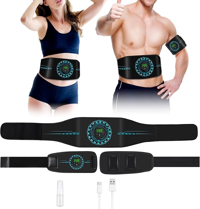 Ab Stimulator Muscle Toner, Abs Stimulator Machine Workout Equipment for Men and Women Abdomen at Home or Office Exercise Adhesive