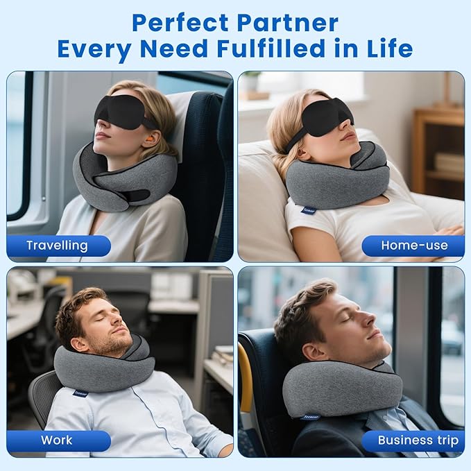 Teemour Memory Foam Travel Pillow