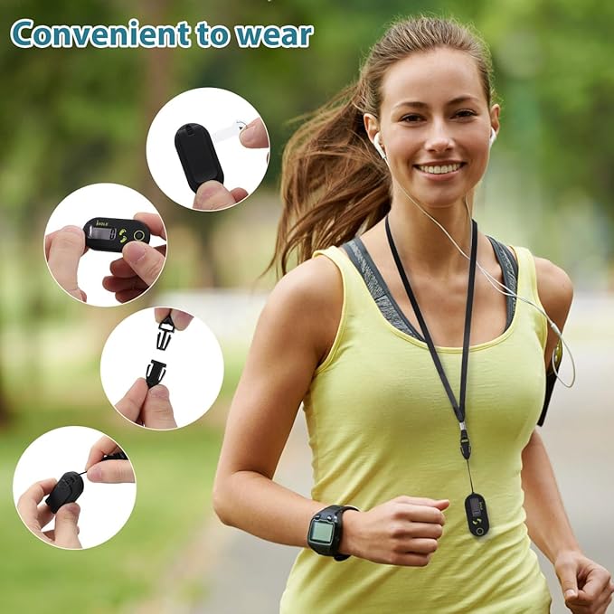 BESPORTBLE 3D Digital Pedometer - Best Clip on Step Counter with Large Digital Display for Walking, Running & Fitness Tracks Steps Pedometer for Men, Women, Seniors & Kids