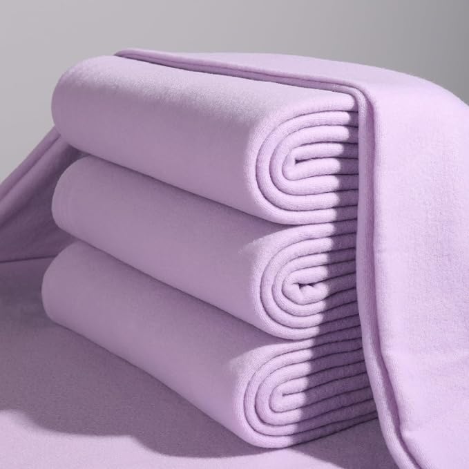 CAI TENG Fleece Throw Blankets Blanket for Couch Bed 50x60 Kids Blanket 6 Pack Warm Fleece Fabric Soft Cozy Travel Blankets & Throws Lightweight Small Wedding Gifts Yard Light Purple