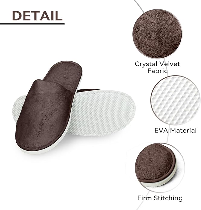 10PCS Unisex Guest Disposable Slippers, SPA Cotton Slipper, Hotel Bath Slippers Disposable, Travel Bulk Guest House Slipper for Shoeless Home, Travel, Hotel or Commercial