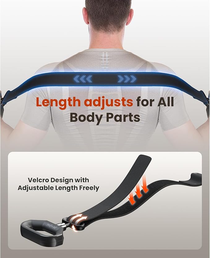 BOB AND BRAD 2-in-1 Massage Gun with Belt for Pain Relief, FSA Eligible/HSA Eligible, Dual-Purpose Percussion Back Massage Gun Deep Tissue Massager for Sore Muscle Relaxation, Therapists, Men, Women