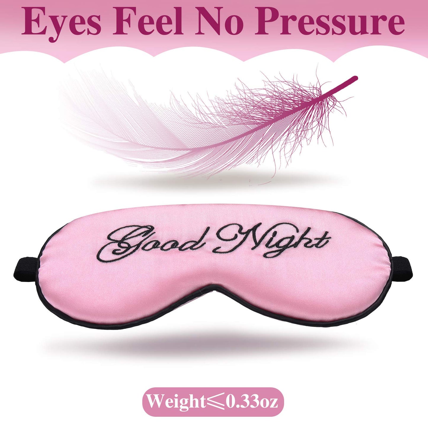 Syhood 6 Pieces Silk Sleep Eye Cover Masks Satin Eye Mask Soft Blindfold Sleeping Mask Adjustable Strap Blinder Night Eyeshade Cover for Women Men Night Travel Nap(Multicolor)