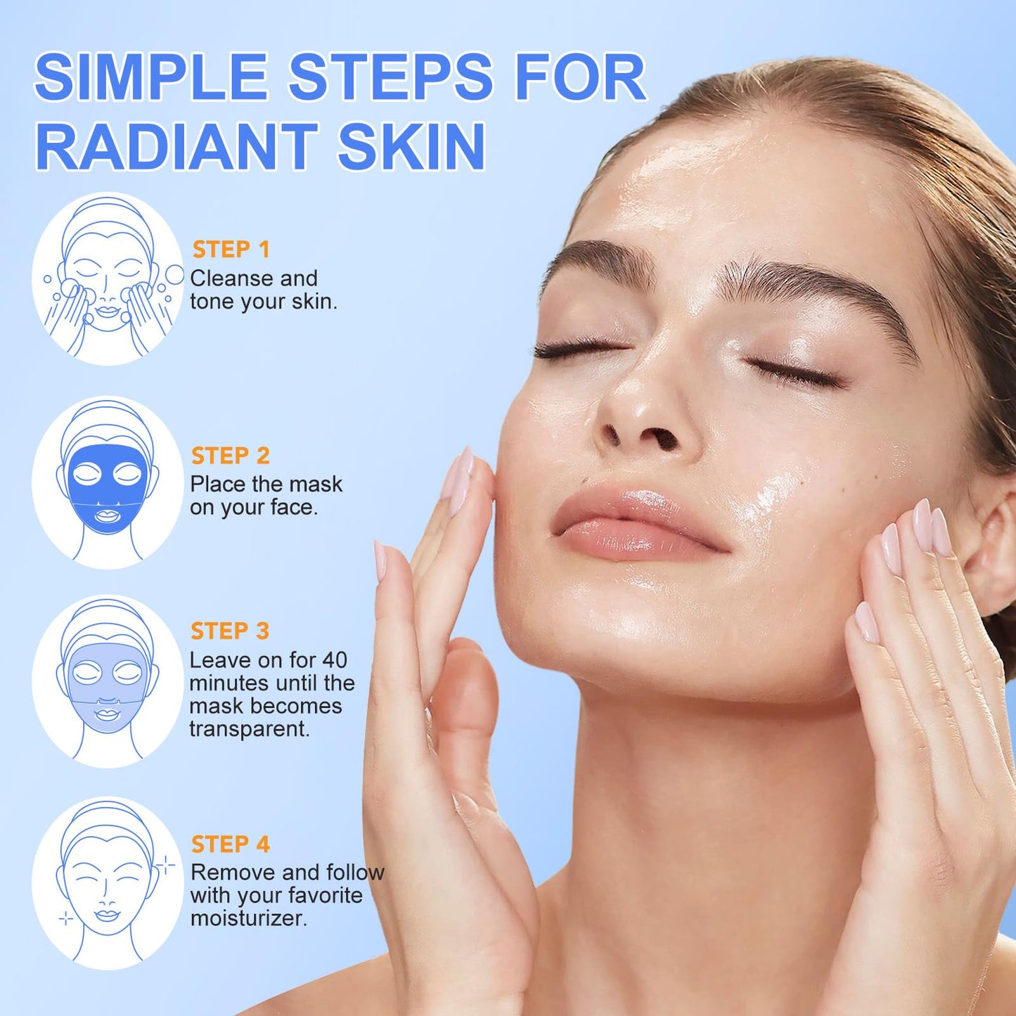 Collagen Face Mask, Bio-Collagen Deep Hydrating Overnight Mask with Hyaluronic Acid, Anti Wrinkle Lifting Mask for All Skin Types, Anti Aging Facial Mask,Pore-Minimizing,Firming&Elasticity(6 PCS)