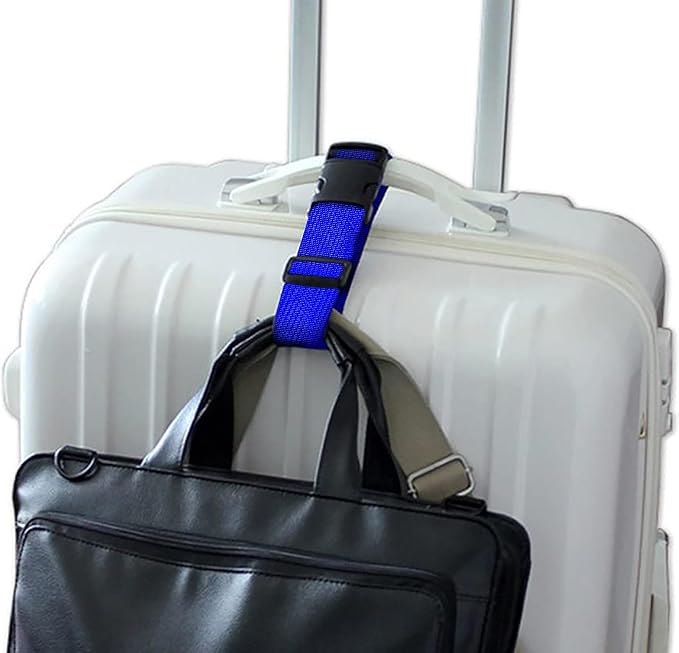 2Pack Luggage Straps Add Bag to Connect Two Suitcases, Adjustable Luggage Belt Connector for Carry On, Travel Attachment Accessories for Connect Your 3 Luggages, Multicolor