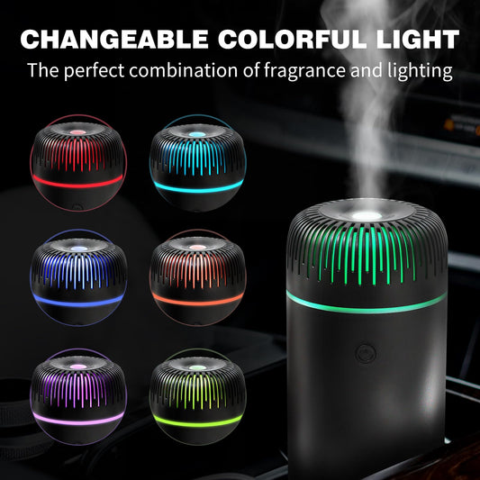 Generic Car Humidifier Aromatherapy Essential Oil Diffuser USB Mist Mini Portable for Car Home Office Bedroom, 100ML, Black