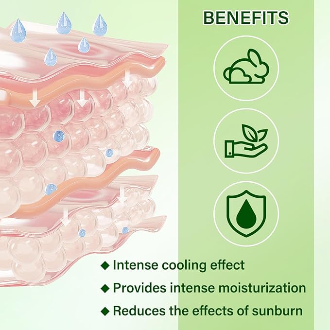 Aloe Vera Gel for Face and Body,Hydrating Organic Aloe Vera Gel,Cooling Body Cream for After Sun Skincare,Non-Sticky Face Moisturizer, 9.15 Fl Oz