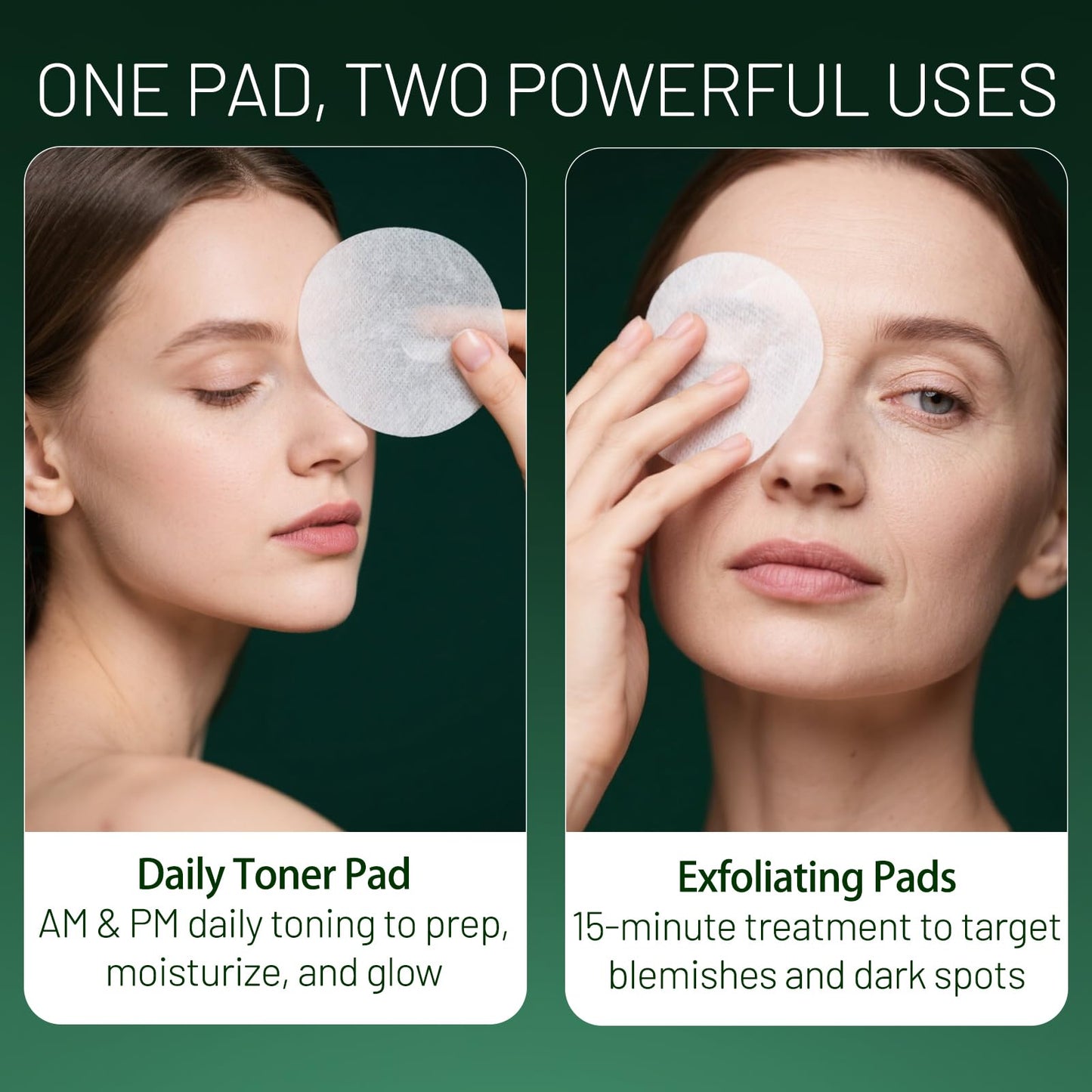 Korean Toner Pads (100 Count) – Hydrating & Anti-Aging for Dark Spots, Wrinkles & Uneven Skin – Infused with Snail Extract, CICA, Niacinamide & Peptides for a Clear, Radiant Complexion