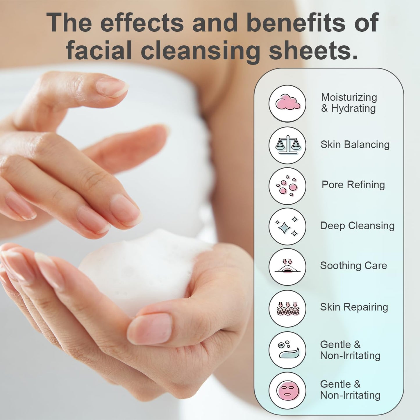 Travel Size Face Wash Melts for Oily Skin, Water-Activated Face Cleanser, 2-in-1 Cleansing & Makeup Remover Pad Soap With Amino Acid, Refreshes Skin Moisturizing Facial Cleanser, 20ct