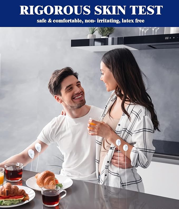 40 Pcs TENS Pads Electrodes, Reusable Long-Lasting Self-Adhesive Non-Irritating Snap for Tens Unit Replacement Patches with Standard 3.5mm Snap-on Connector, Compatible with Belifu, Brilnurse