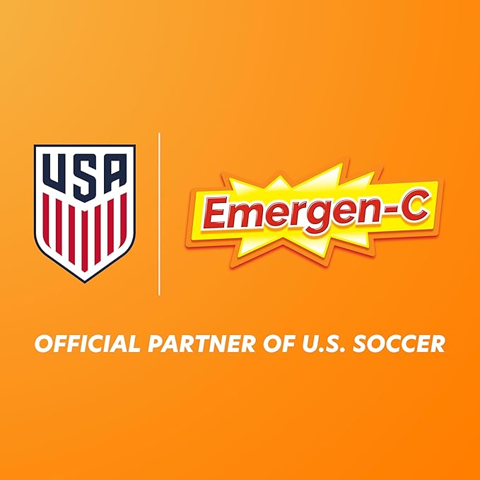 Emergen-C Crystals, On-the-Go Emergen-C Immune Support Supplement with Vitamin C, B Vitamins, Zinc and Manganese, Orange Vitality - 56 Stick Packs