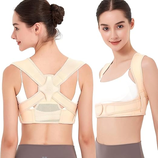 Back Posture Corrector for Women: Adjustable Shoulder Posture Brace Straightener Pain Relief (Small/Medium)