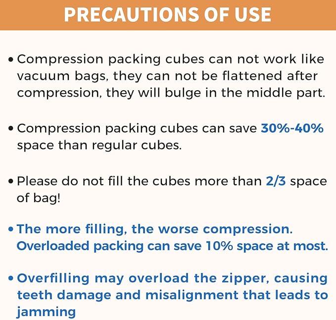 BAGAIL 4 Set/6 Set/8 Set Compression Packing Cubes Travel Accessories Expandable Packing Organizers (Square Mesh, 06-Beige)