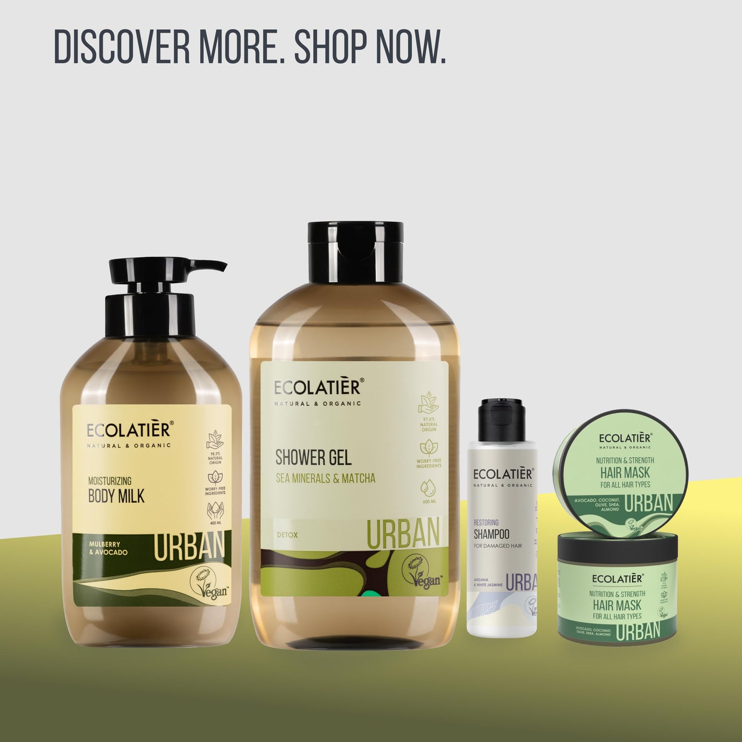 Sea Minerals & Matcha Body Wash - Natural Body Wash for Women & Men, 97.5% Natural Ingredients, Detoxifying & Hydrating Cleanser for Sensitive Skin, Gentle & Nourishing Care, 20.3 Fl Oz