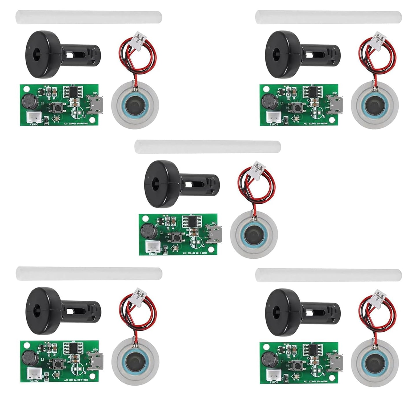 5Pcs USB Humidifier Module 5V USB Spray Module Circuit Board Atomization Module Atomization Plate Atomizer DIY Incubation Experimental Equipment