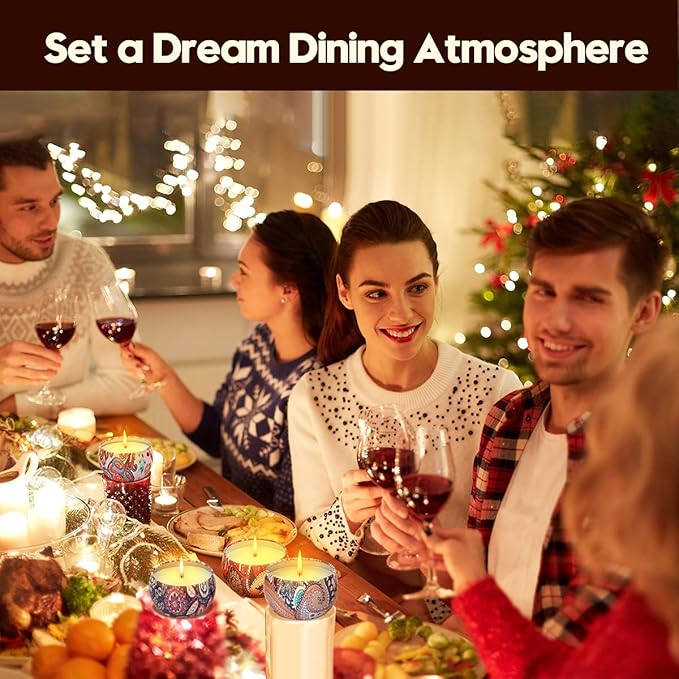 Scented Candles Gift Set for Women, 12 Pack 2.5 Oz Soy Wax Travel Tin Aromatherapy Candles for Home Scented, Perfect for Birthday, Christmas, Stress Relief, Spa, Bath, and Home Decor