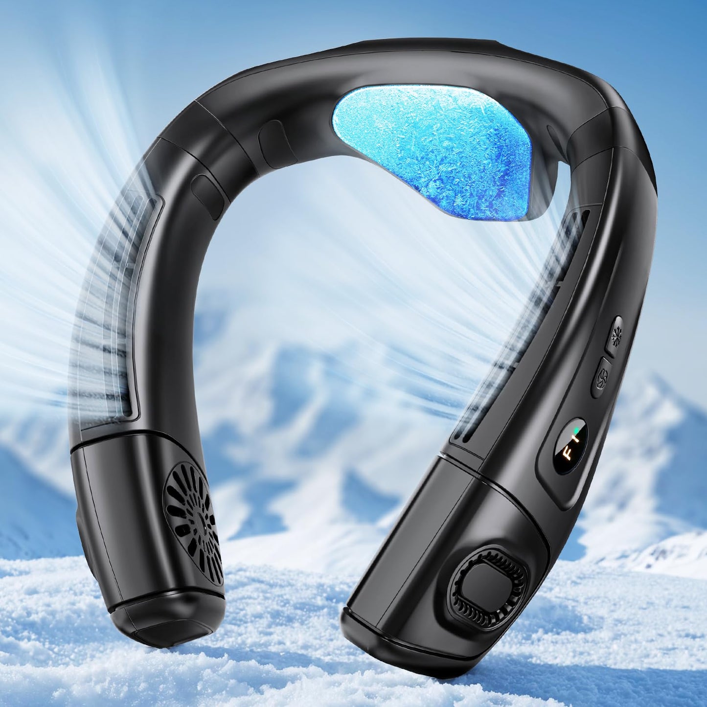 Staholz Neck Air Conditioner Portable, 360° Up-down Airflow Neck Fans, 2 in1 Neck Fan with Cooling Plate, 6000mAh Rechargeable Personal Fan for Men Women Outdoor/Office/Travel