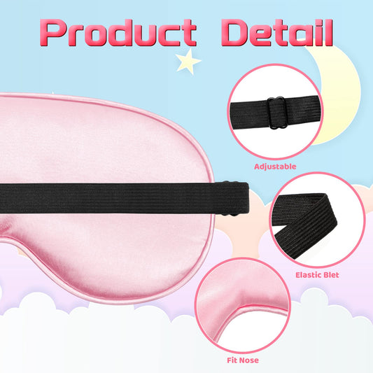 24 Pack Silk Eye Mask for Kids Smooth Soft Multicolor Blindfold with Adjustable Strap Lightweight Eye Cover Children Sleeping Mask Kids Sleep Shade Cover for Travel(Fresh Colors)