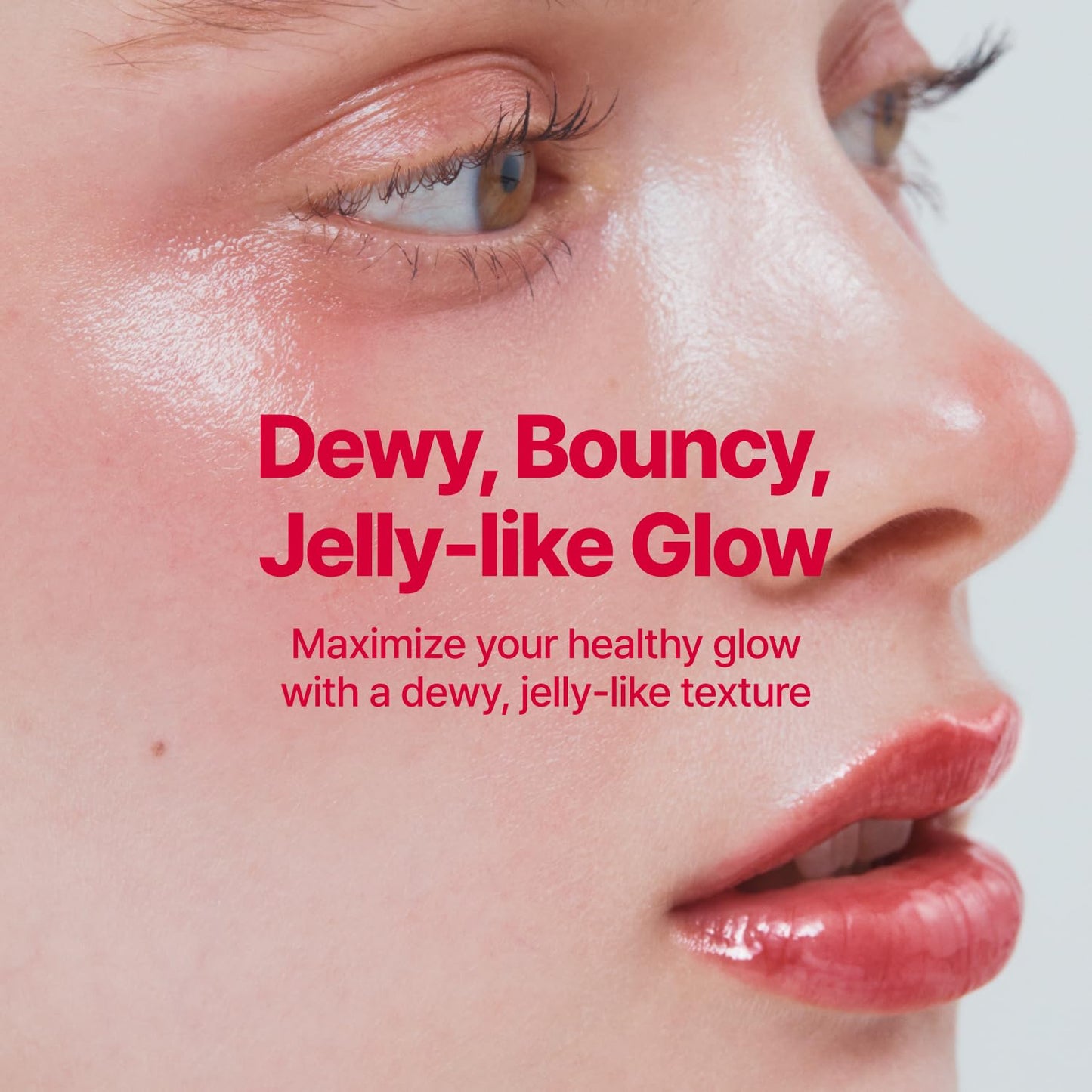 fwee Glowy Jelly Pot + Keychain SET | Dewy Jelly Lip & Blush Color, Tinted Glow Jelly Balm, Dewy Buildable Finish – Honey Peach (Vivid Coral) | 0.14 oz
