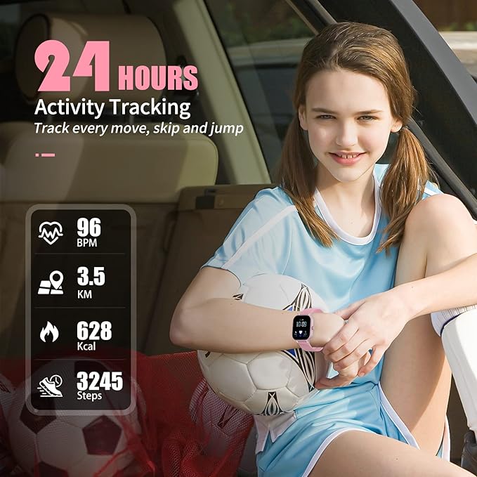 Kids Fitness Tracker Watch, IP68 Kids Waterproof Smart Watch with 19 Sport Modes, Pedometers, Sleep Mode for Boys Girls
