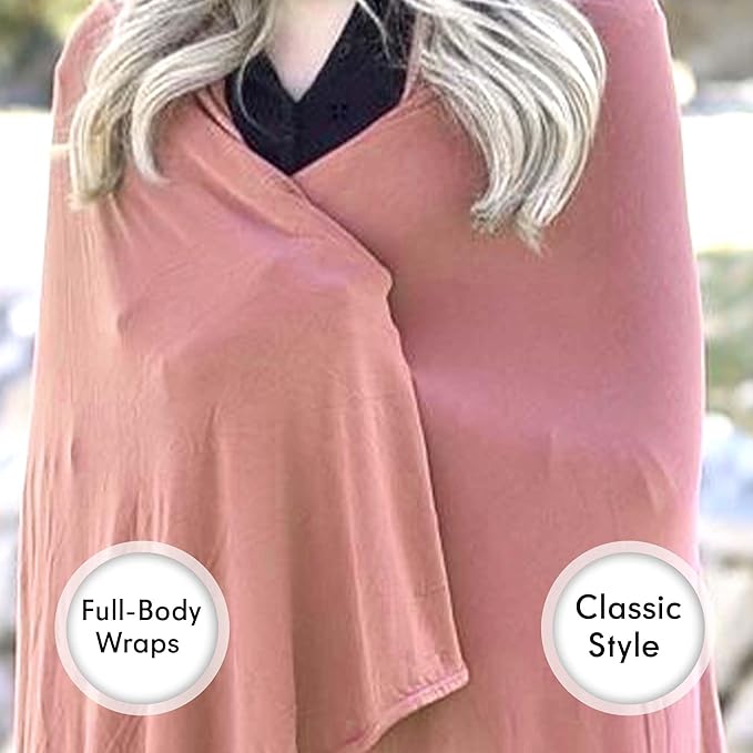 K E L O R Luxury Cooling Travel Blanket - Stretchy, Lightweight Soft & Breathable Shawl Wraps for Women