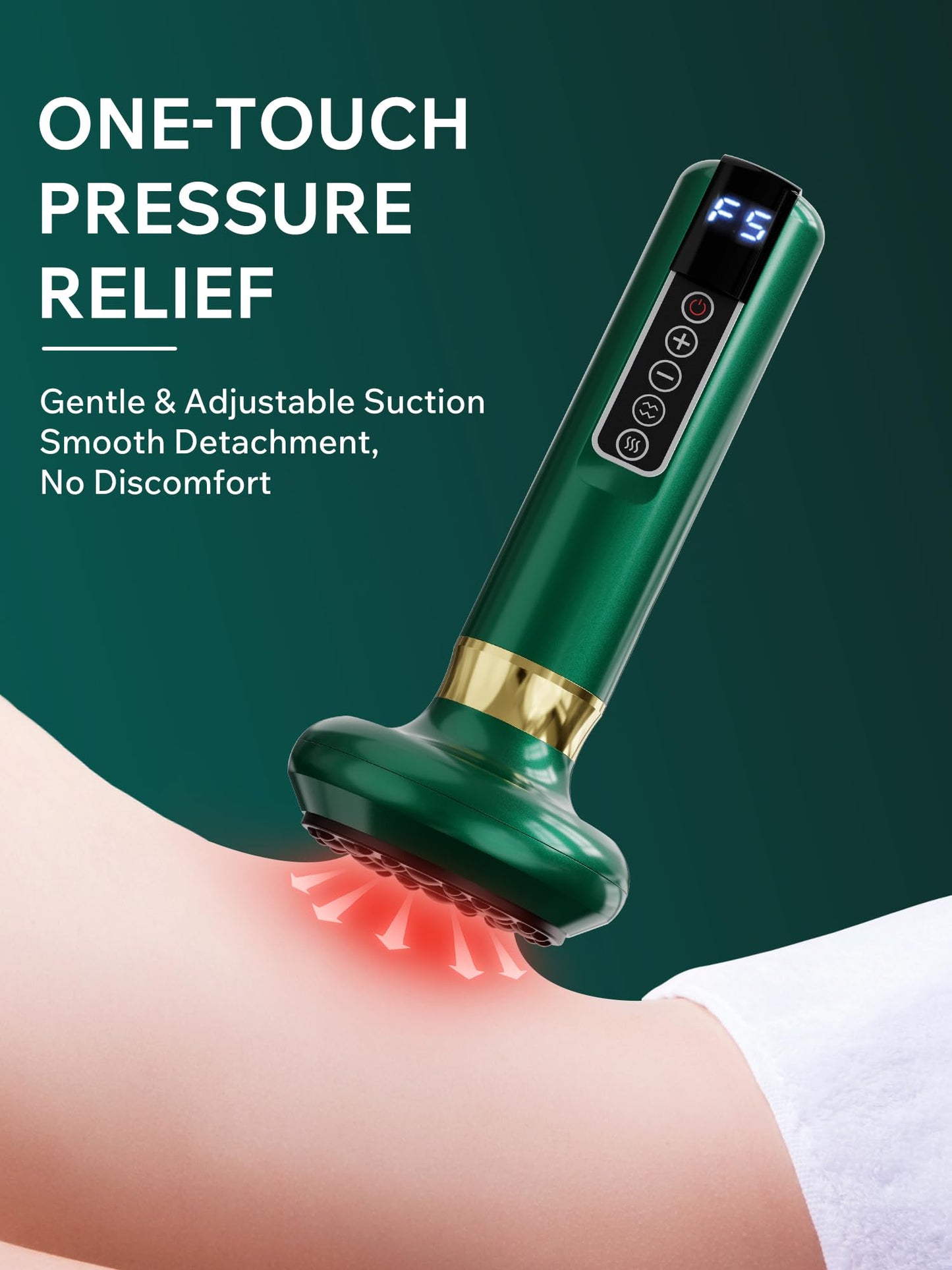 cilotus Handheld Cupping Massager with 12 Adjustable Suction Levels, Rechargeable Cordless Design for Lymphatic Drainage and Anti Cellulite Tool, Cellulite Remover for Legs, Arms, Shoulders