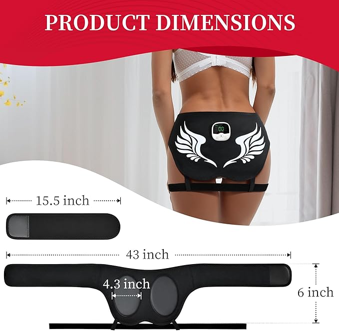 ABS Stimulator Buttocks,Stimulator, for Muscle Conditioning - Intelligent Wireless Fitness Apparatus (Model: AST-301) Hip Trainer with 8 Modes Smart Fitness Training