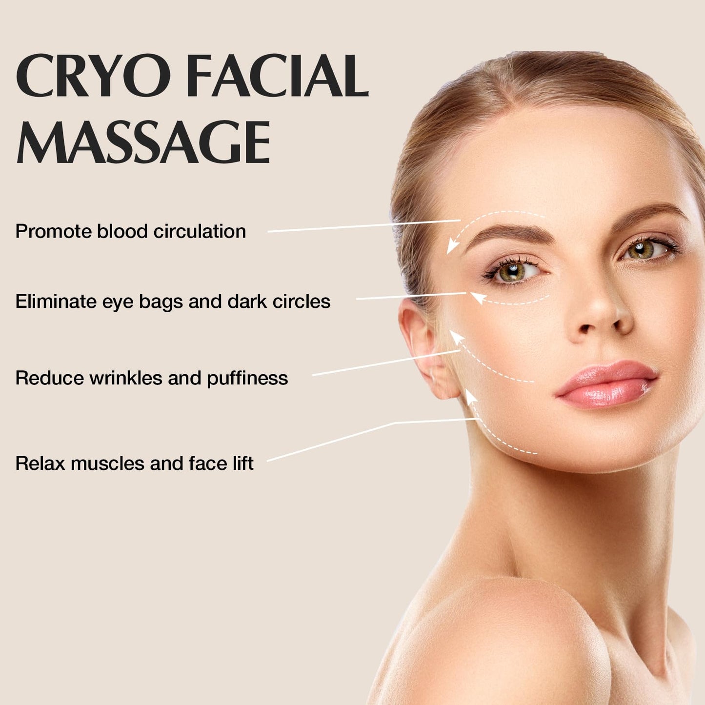 Fabludo 2-in-1 Gua Sha Cryo Sticks, Facial Skin Care Tools for Women Face and Eyes Massage, Unbreakable Stainless Steel Esthetician Supplies, Cooling Spa Ice Globes Roller with Carry Case