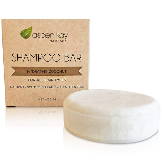 Coconut & Argan Oil Shampoo Bar, Deep Moisturizing for Dry Damaged Hair. Hydrating & Nourishing Solid Shampoo for Curly, Coily & Color Treated Hair, Vegan & Sulfate Free, USA Made. 3 oz.