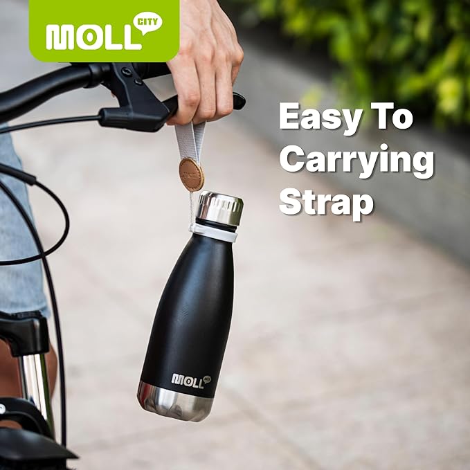 Kids Water Bottle for School-9 oz Stainless Steel Double Wall Vacuum Insulated Sports Water Bottle Reusable Metal Leak Proof Cola Shape Flask for Girls(Royal Blue)