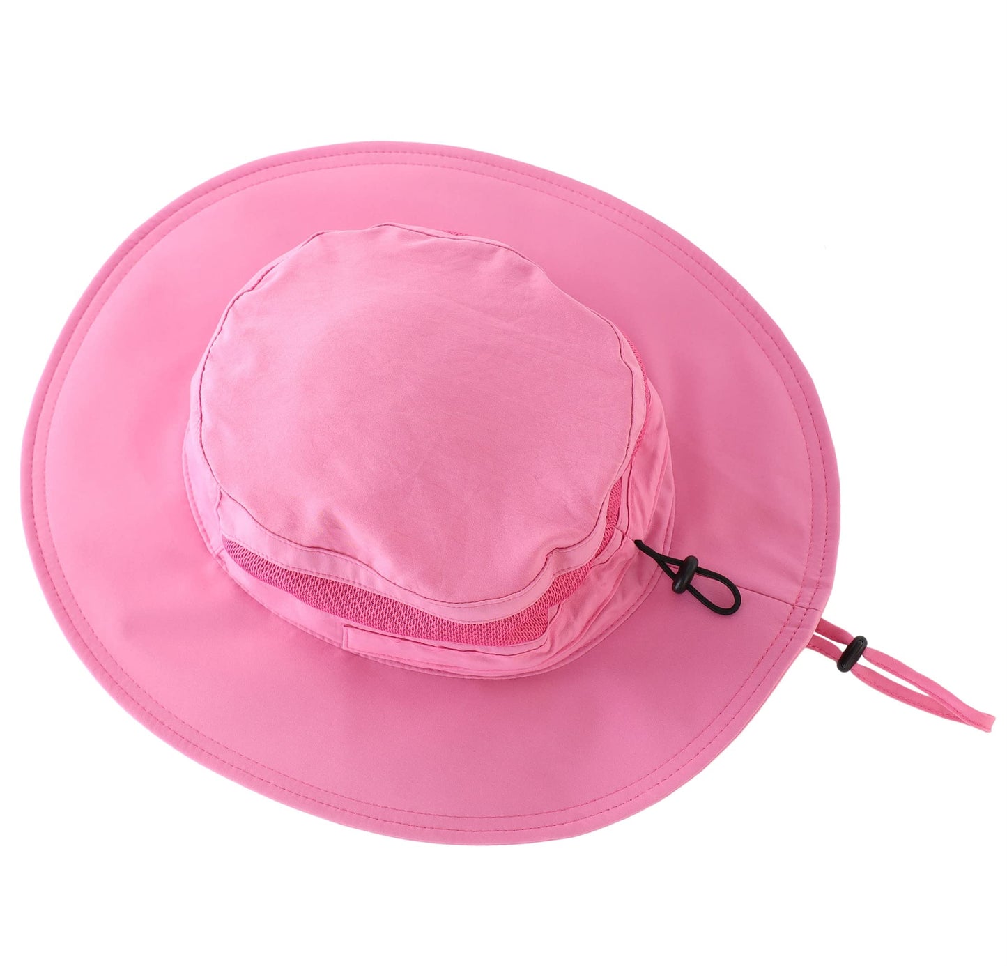 Connectyle Women's UPF 50+ Safari Sun Hat Breathable UV Protection Fishing Hat (Hot Pink)