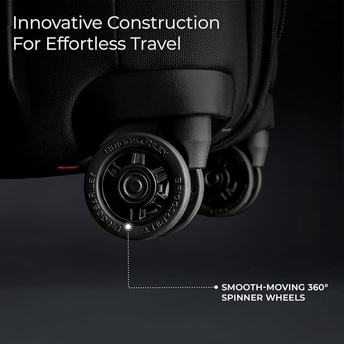 Briggs & Riley Cabin Spinner - Carry On Luggage for Travel, Suitcases with Wheels, Softside Rolling Bag for Men & Women, Fits Under Plane Seat, Telescoping Handle - ZDX Collection, Ocean