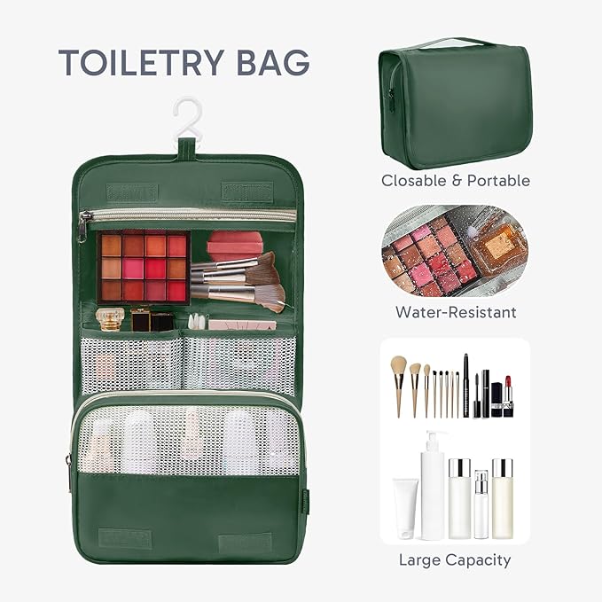 ALL INCLUDED 10 Set Durable Packing Cubes for Suitcases,OlarHike Essentials for Travel,UPGRADED Anti-Tear Stitching, NEW Improved Luggage Packing Organizers for Travel Accessories (Dark Green)