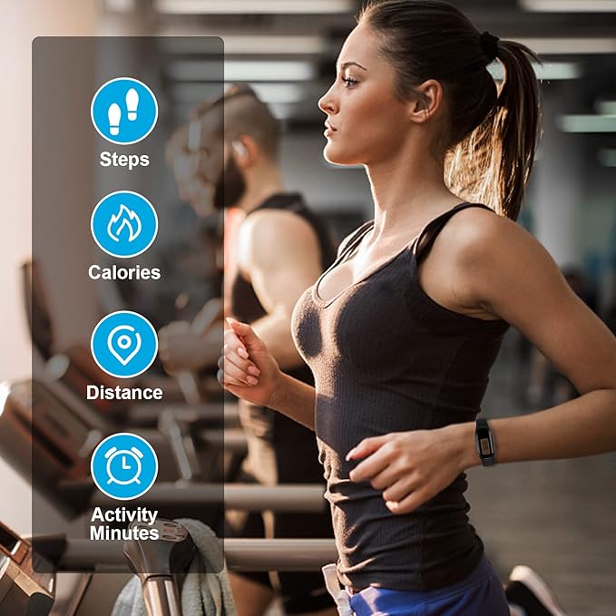 3D Pedometer for Walking Steps and Miles, No Bluetooth No App Connection, No Charging, Simple Step Counter for Walking with Steps/Time Modes for Women Men Adults Seniors