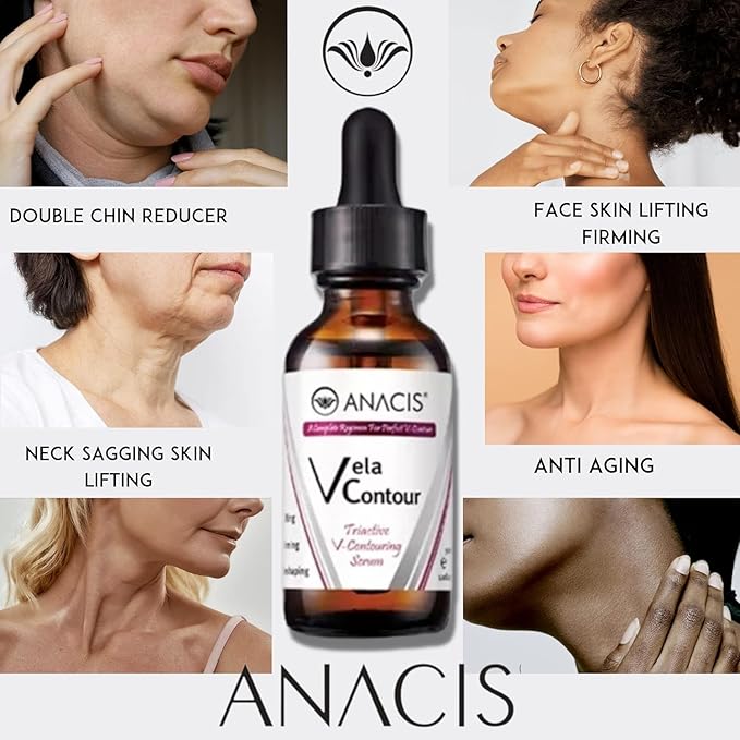 Advanced Neck Serum – V line Jawline - Fine Lines - Neck Wrinkles - Sagging Skin - Serum for Women and Men. Anacis (2 pack x 30ML)