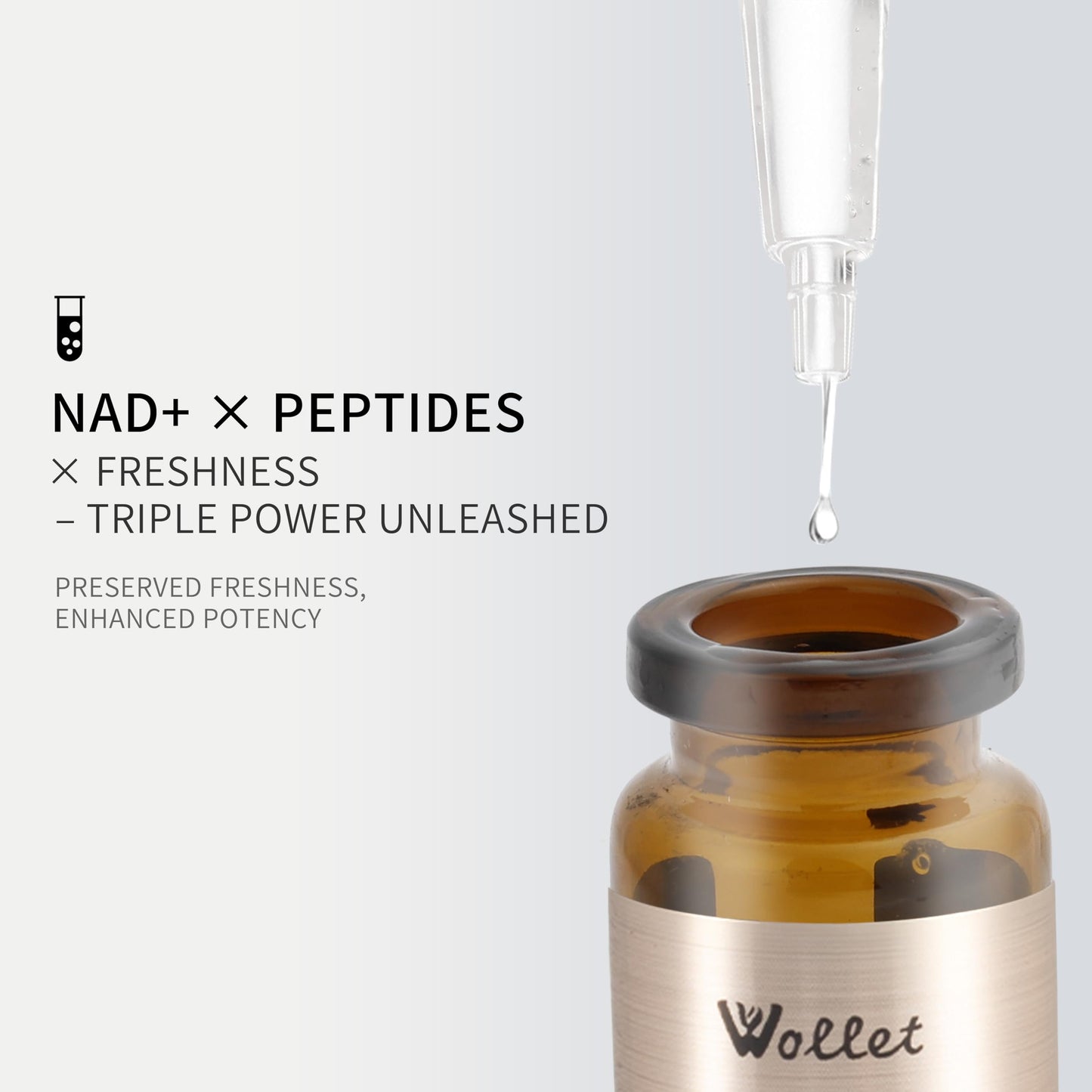 Anti Aging Peptide Serum – Collagen, NAD+, Niacinamide & Hyaluronic Acid | Lifting & Skin Renewal Without Microneedling | Wrinkle Repair, Firming & Brightening | Fragrance-Free