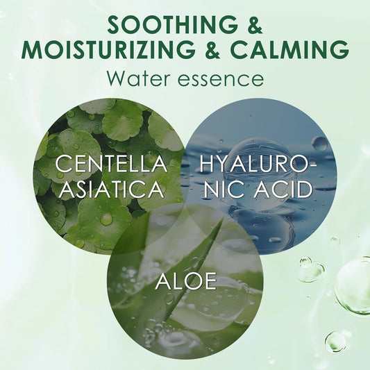 Centella Asiatica Soothing Facial Masks Calming Sheet Mask Hyaluronic Acid Hydrating Sheet Face Mask for Sensitive Skin,Centella Asiatica Calming Mask with Panthenol,Hydrogel Sheet Mask,10 Pack