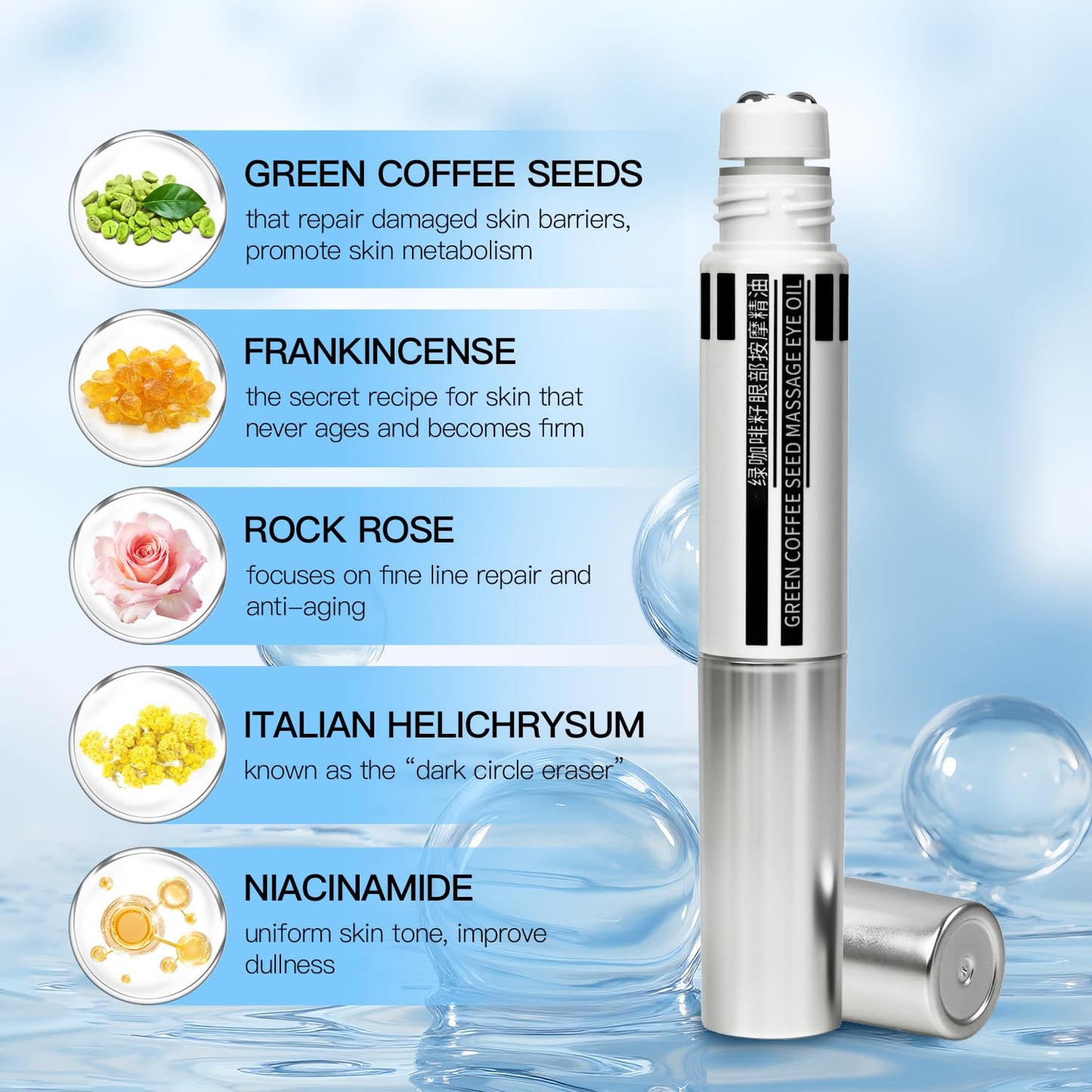 WARMTREE- Eye Cream For Dark Circles, Electric Massage Eye Cream, Suitable, Effectively Remove Fine Lines, Dark Circles, Puffiness & Even Skin Tone, For All Skin Types