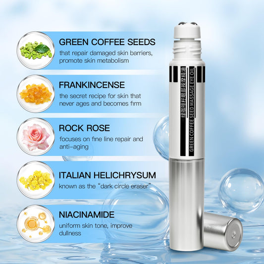 WARMTREE- Eye Cream For Dark Circles, Electric Massage Eye Cream, Suitable, Effectively Remove Fine Lines, Dark Circles, Puffiness & Even Skin Tone, For All Skin Types