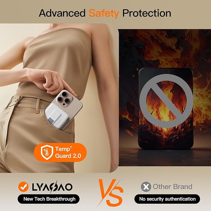 2025 Latest Portable Charger, 16800mAh Magnetic 15W Wireless Power Bank with 2 Built in Cables, LED Display Battery Pack Travel Essentials for iPhone 17/16/15/14/13/12/Pro/Mini/Pro Max