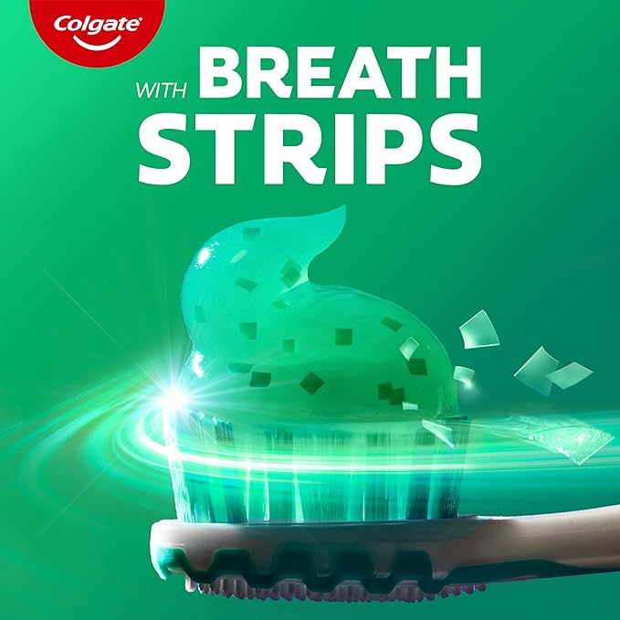 Colgate MaxFresh Clean Mint Toothpaste Pack, Fresh Breath Toothpaste with Fluoride and Hundreds of Mini Breath Strips, Leaves Mouth Feeling Refreshed for Hours, 4 Pack, 6.3 oz