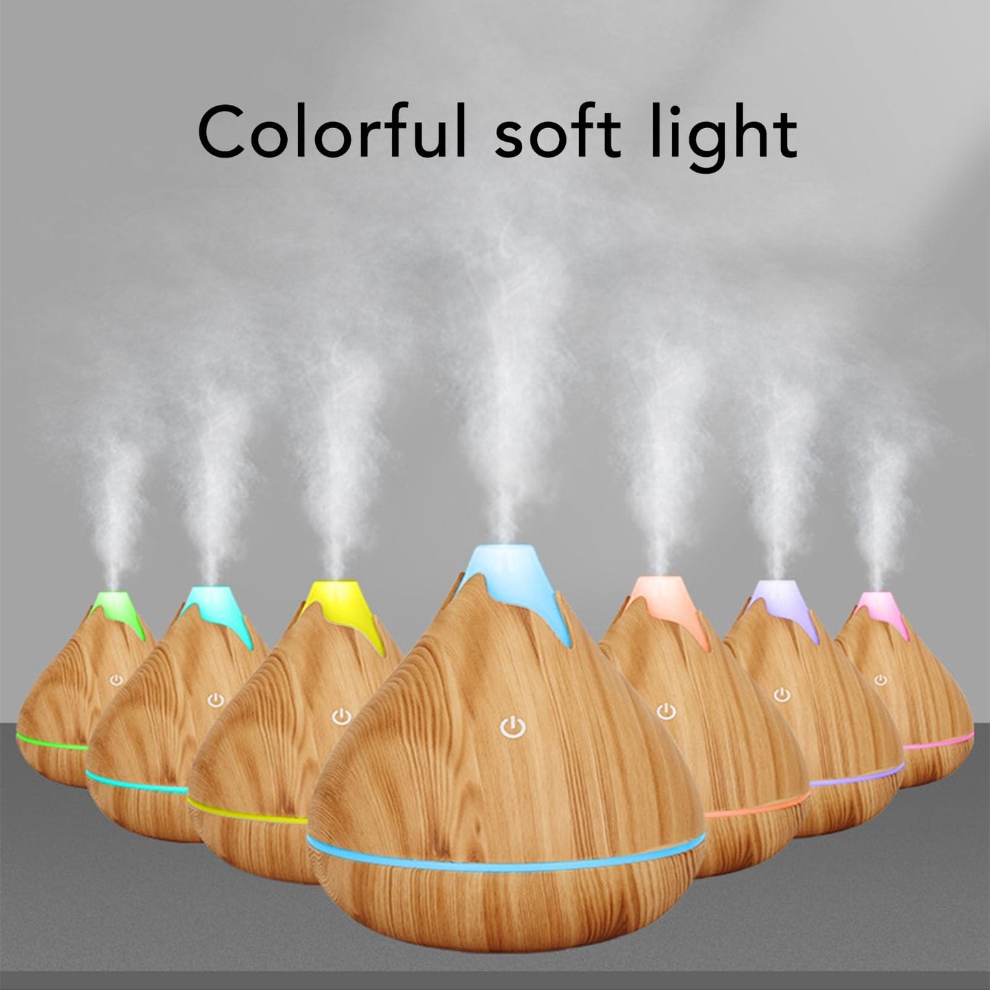 Topyond Desktop USB Humidifier Multi Functional Night Light Mute Aromatherapy Humidifier, Home and Office Moisturize and Refresh, Portable Design, Relaxing Atmosphere