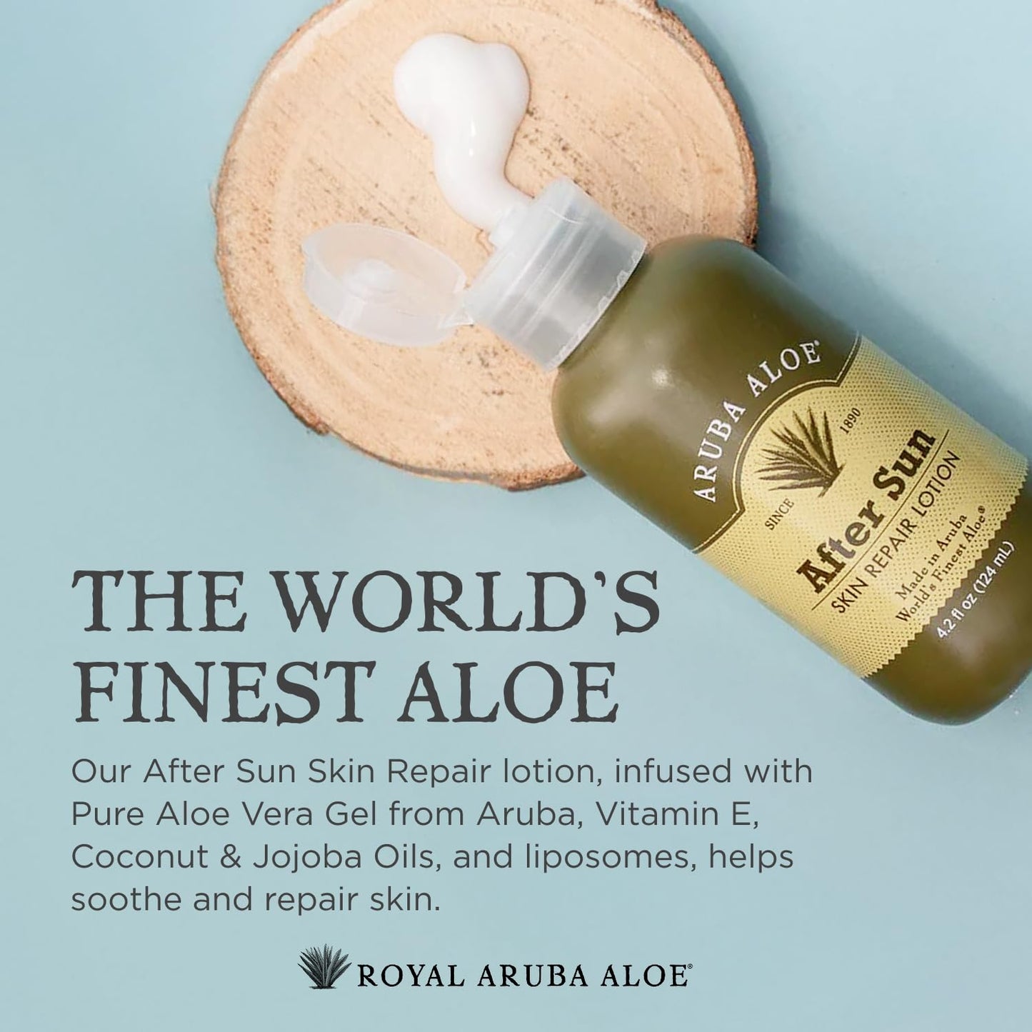 Aruba Aloe After-Sun Skin Repair Lotion - Hydrating and Soothing - Enriched with Aloe Vera - 2 oz Tube